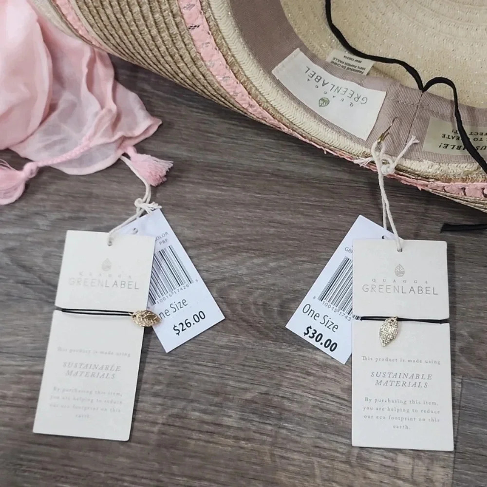 Quagga Greenleaf Floppy Beach Hat w/Matching Swimsuit Sarong Sunset OS - Picture 12 of 16